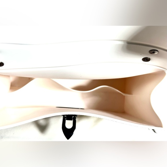 White Studded Jelly Rubber Purse bag detach shoulder strap adjustable Crossbody - Picture 7 of 8